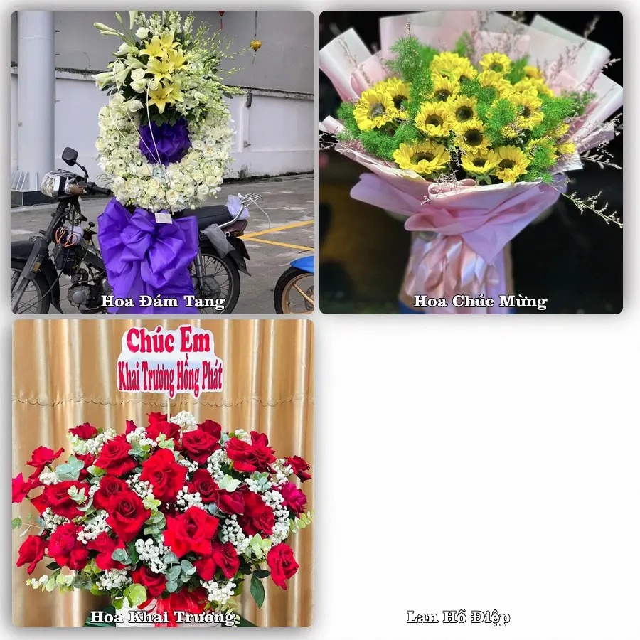 Mẫu hoa phục vụ nhu cầu đặt hoa tại Liên Chiểu, Đà Nẵng