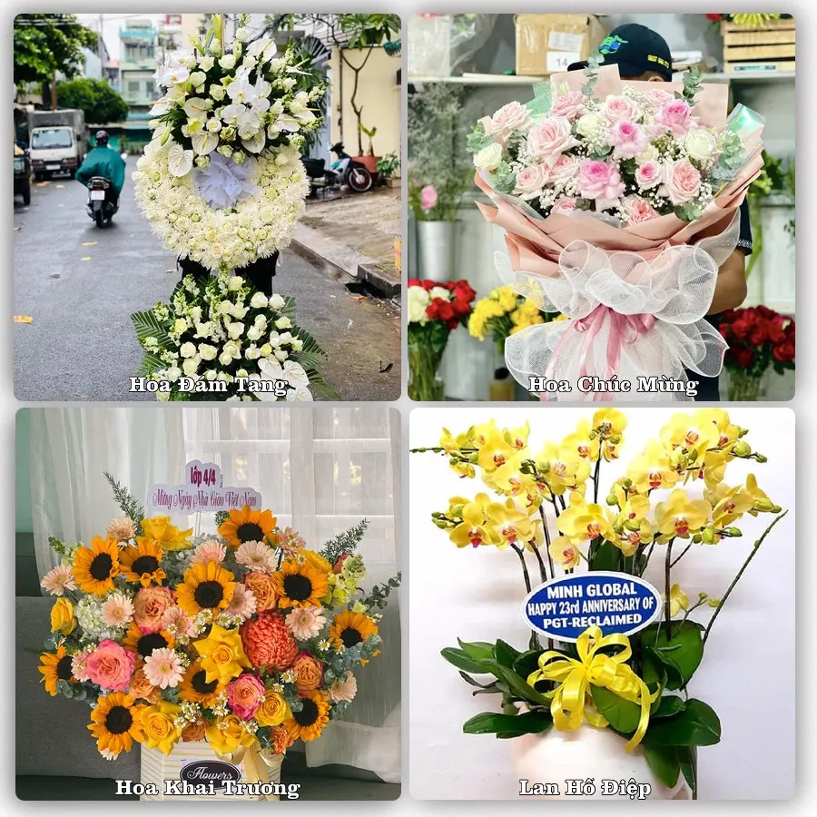 Mẫu hoa phục vụ nhu cầu đặt hoa tại Xã Quỳnh Phụ - Tỉnh Hưng Yên