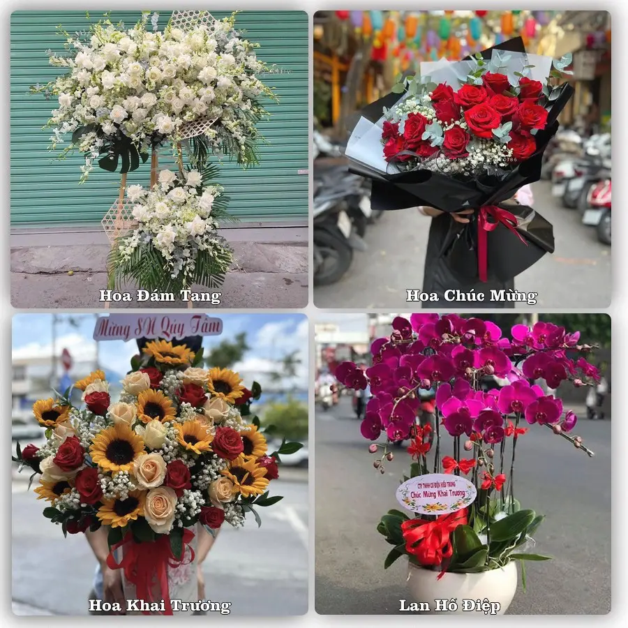 Mẫu hoa phục vụ nhu cầu đặt hoa tại Xã Thổ Tang - Tỉnh Phú Thọ