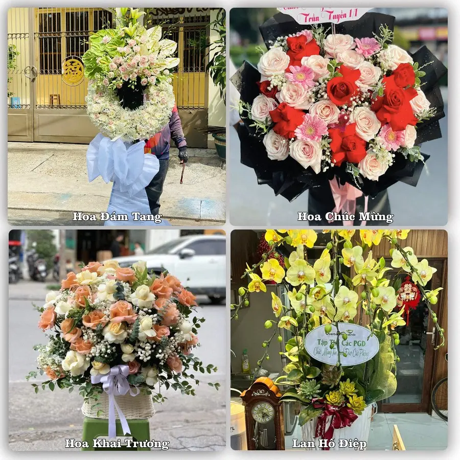Mẫu hoa phục vụ nhu cầu đặt hoa tại Xã Bình Minh - Thành phố Hà Nội