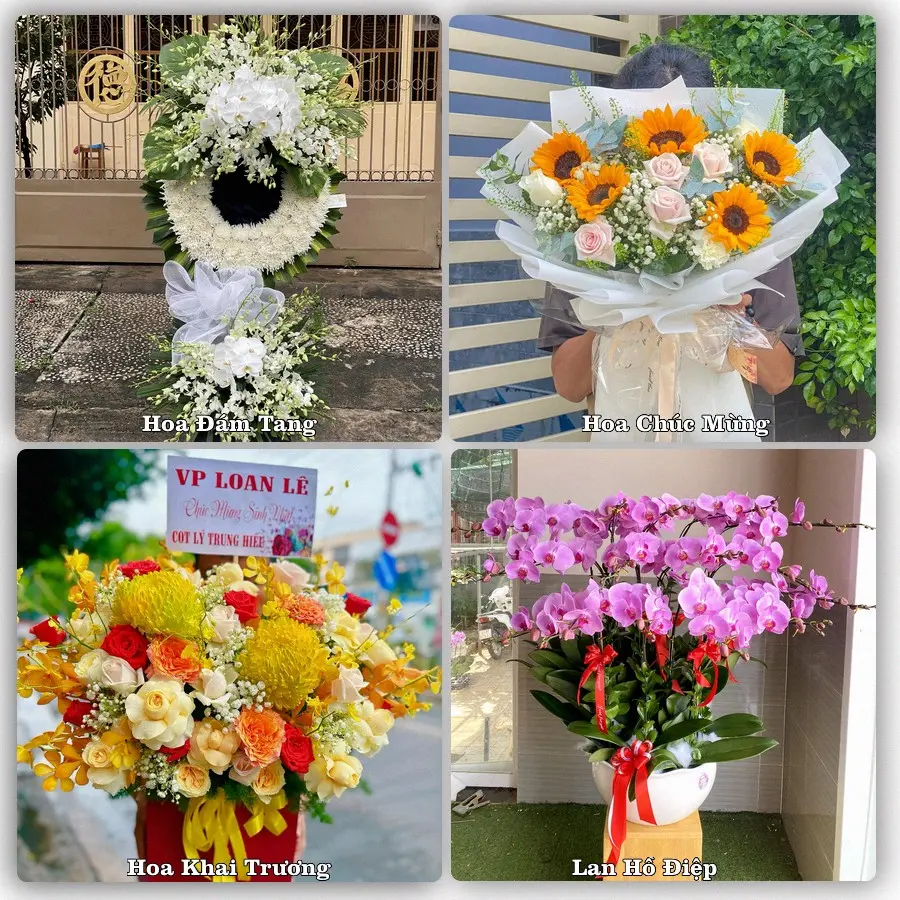 Mẫu hoa phục vụ nhu cầu đặt hoa tại Phường Kon Tum - Tỉnh Quảng Ngãi