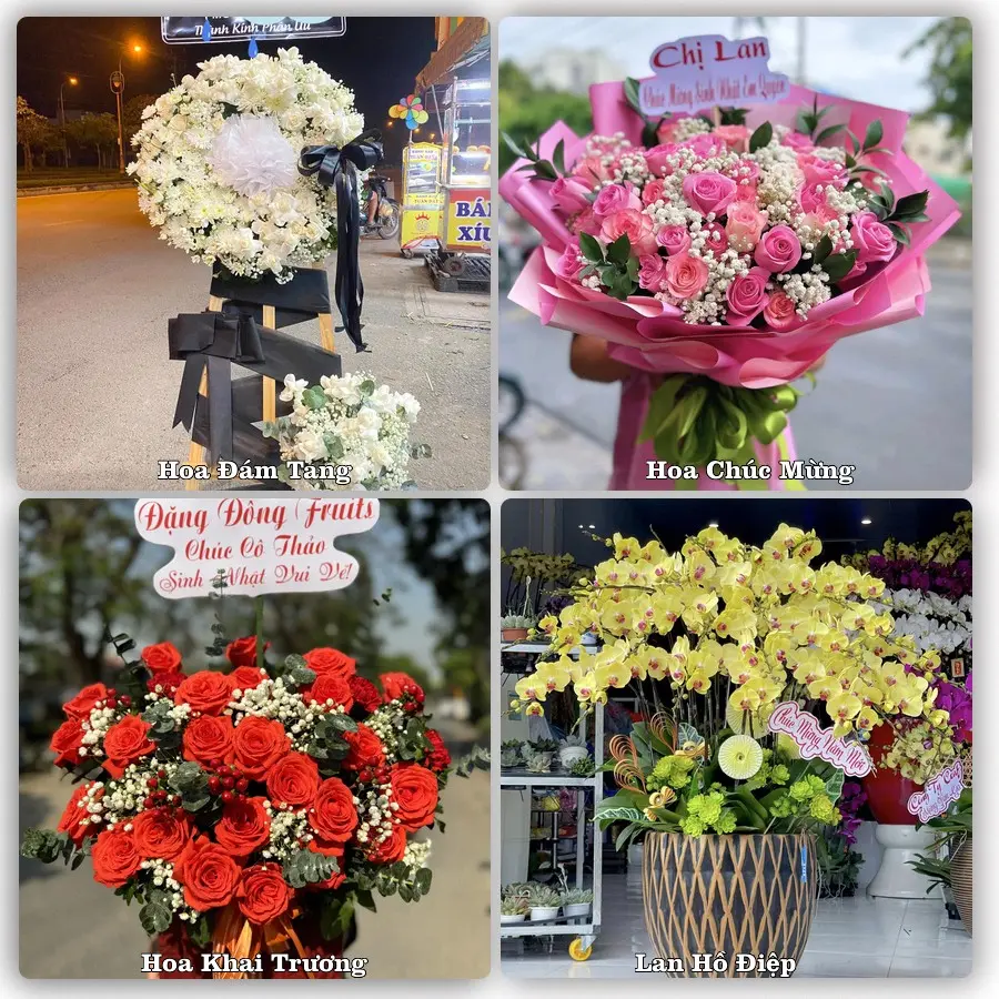 Mẫu hoa phục vụ nhu cầu đặt hoa tại Phường Đường Hào - Tỉnh Hưng Yên
