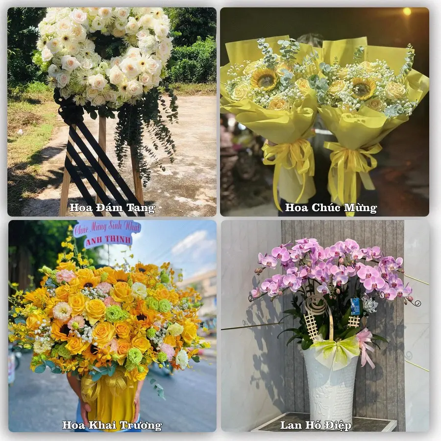 Mẫu hoa phục vụ nhu cầu đặt hoa tại Phường Đông A - Tỉnh Ninh Bình