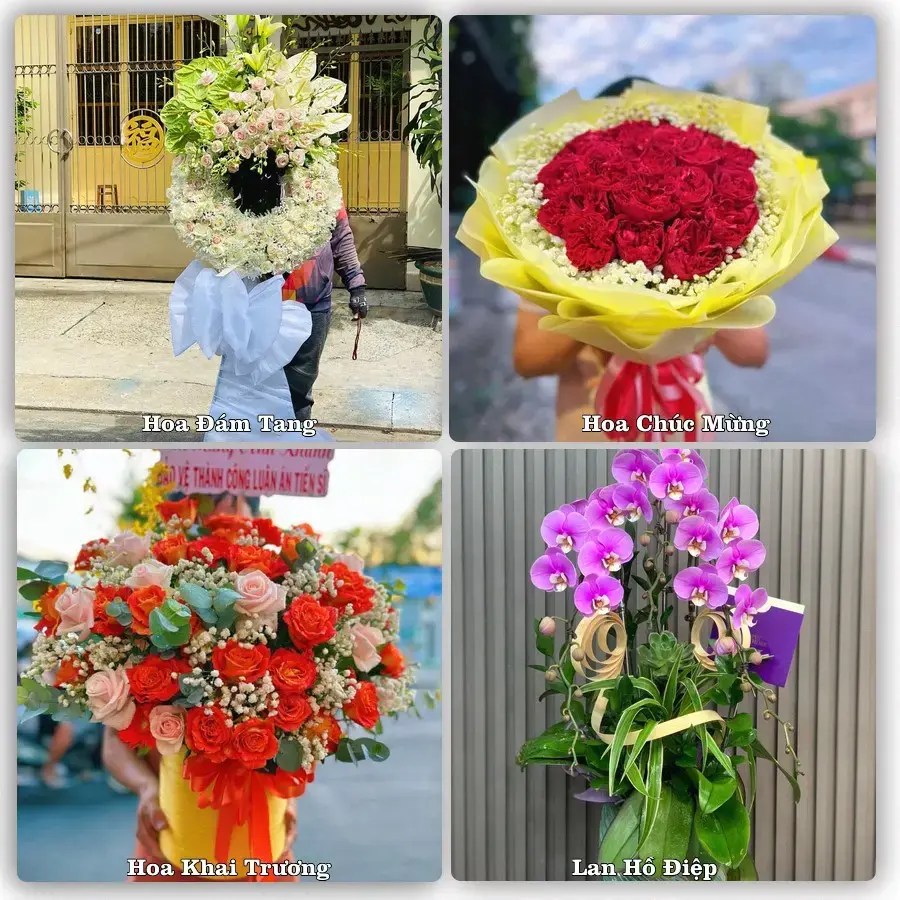 Mẫu hoa phục vụ nhu cầu đặt hoa tại Xã Thoại Sơn - Tỉnh An Giang