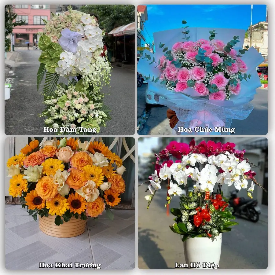 Mẫu hoa phục vụ nhu cầu đặt hoa tại Phường Uông Bí - Tỉnh Quảng Ninh