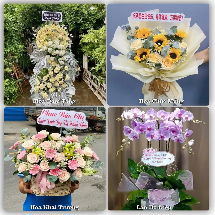 Mẫu hoa phục vụ nhu cầu đặt hoa tại Phường Gia Sàng - Tỉnh Thái Nguyên