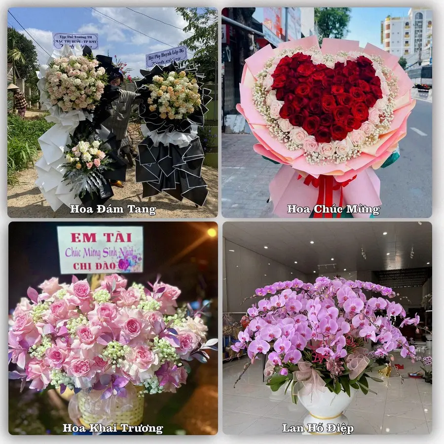 Mẫu hoa phục vụ nhu cầu đặt hoa tại Phường Tân Tiến - Tỉnh Bắc Ninh