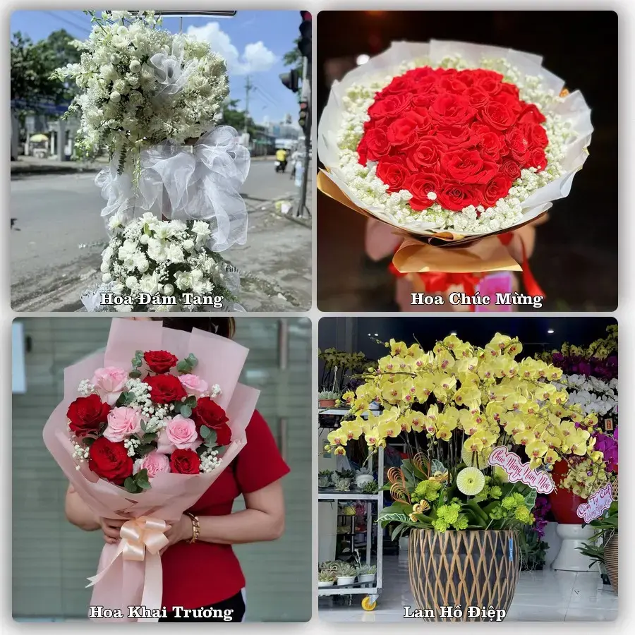 Mẫu hoa phục vụ nhu cầu đặt hoa tại Phường Vĩnh Châu - Thành phố Cần Thơ