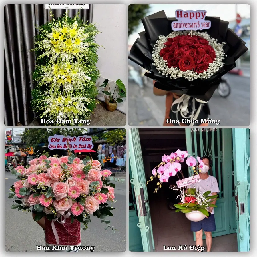 Mẫu hoa phục vụ nhu cầu đặt hoa tại Xã Tân Thành Bình - Tỉnh Vĩnh Long