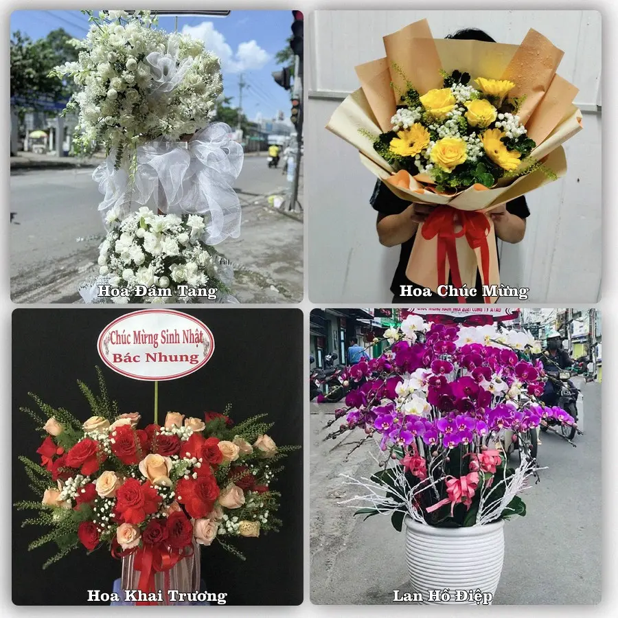 Mẫu hoa phục vụ nhu cầu đặt hoa tại Xã Chợ Mới - Tỉnh An Giang