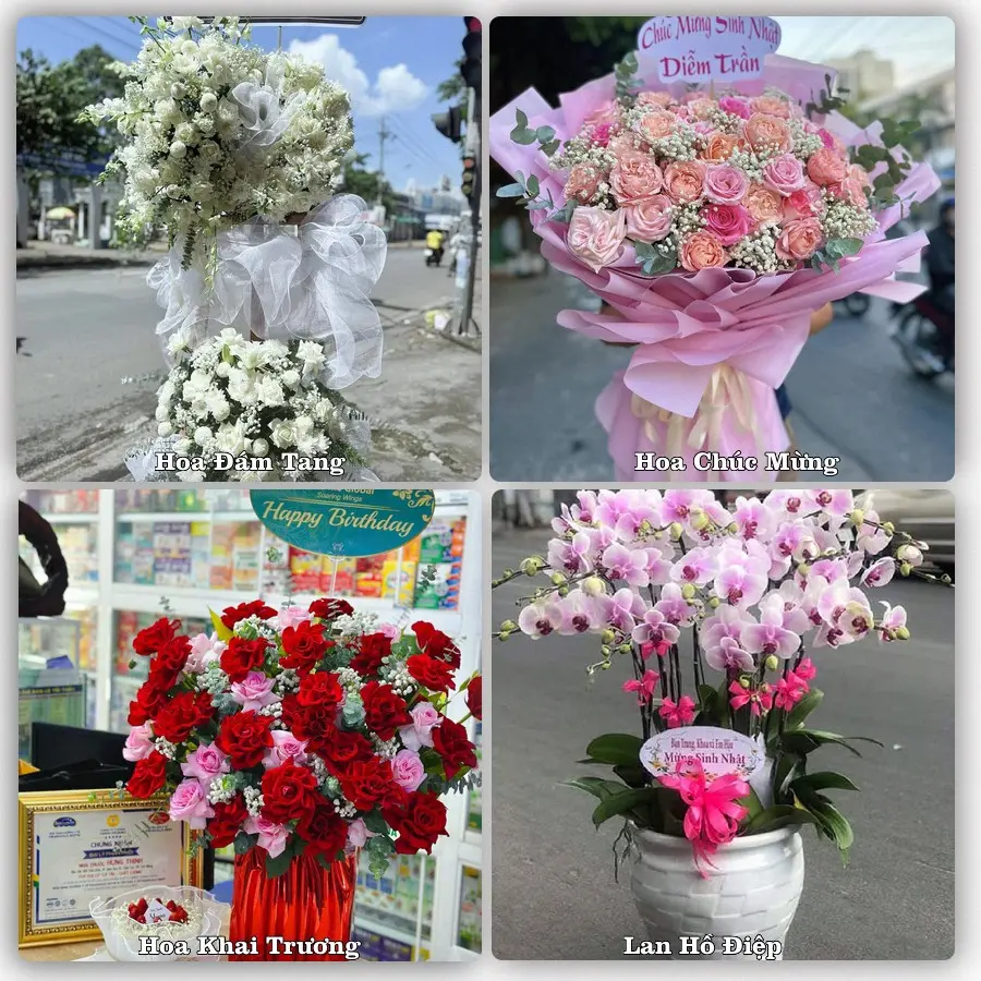 Mẫu hoa phục vụ nhu cầu đặt hoa tại Phường Pleiku - Tỉnh Gia Lai