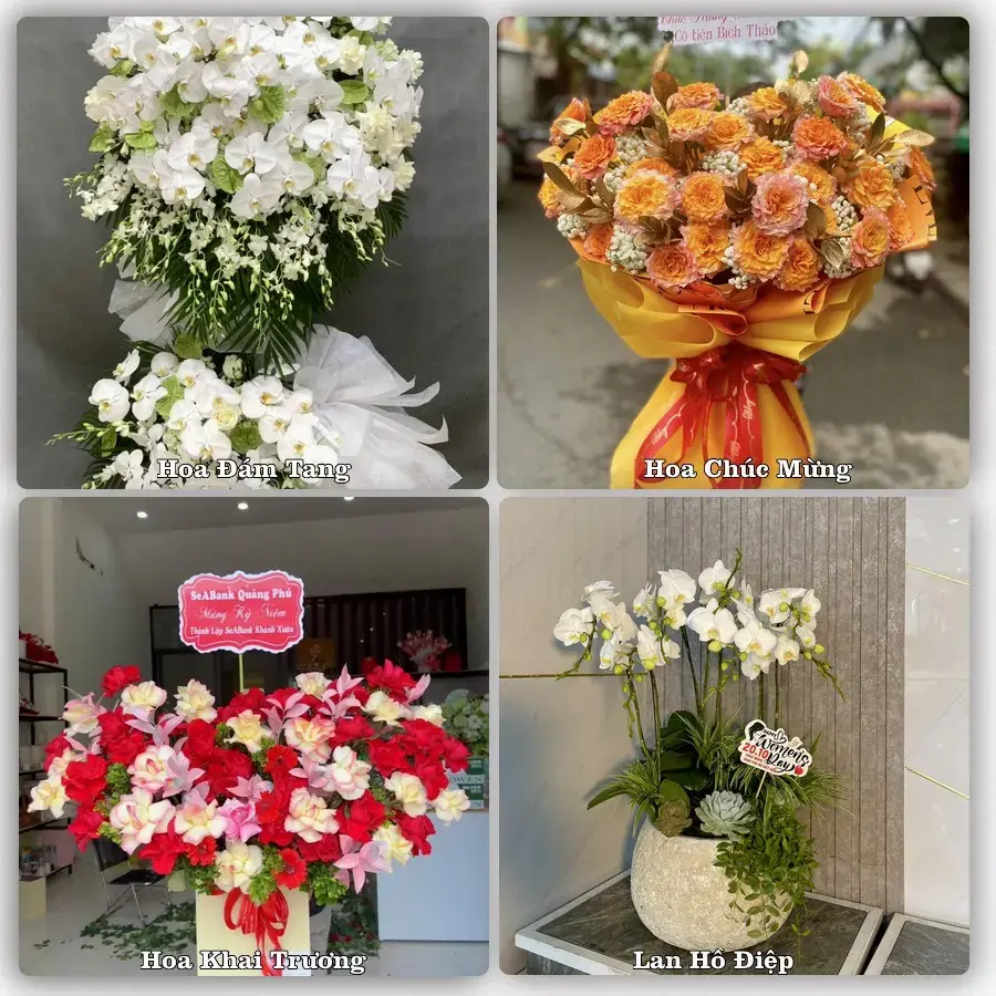 Mẫu hoa phục vụ nhu cầu đặt hoa tại Phường Thanh Điền - Tỉnh Tây Ninh
