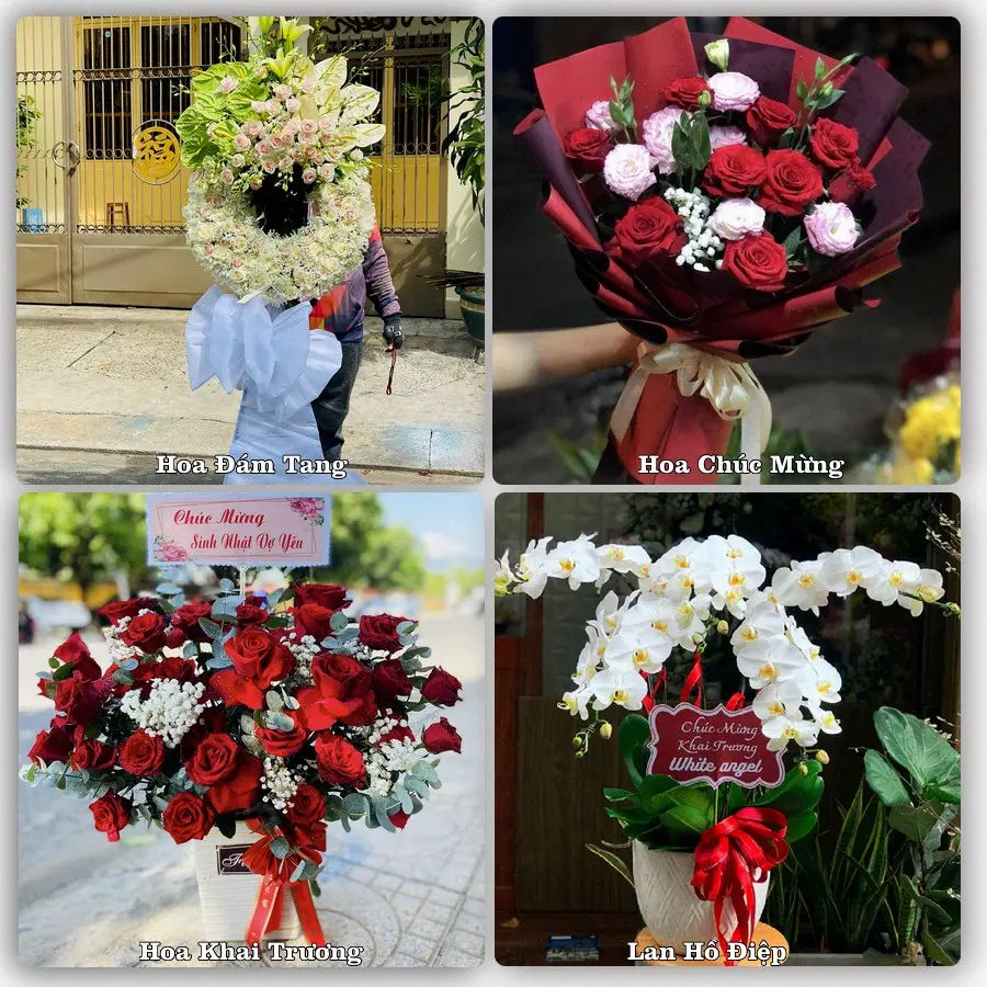Mẫu hoa phục vụ nhu cầu đặt hoa tại Xã Nhơn Ái - Thành phố Cần Thơ