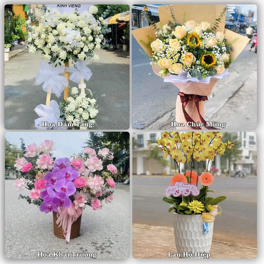 Mẫu hoa phục vụ nhu cầu đặt hoa tại Phường Bình Minh - Tỉnh Vĩnh Long