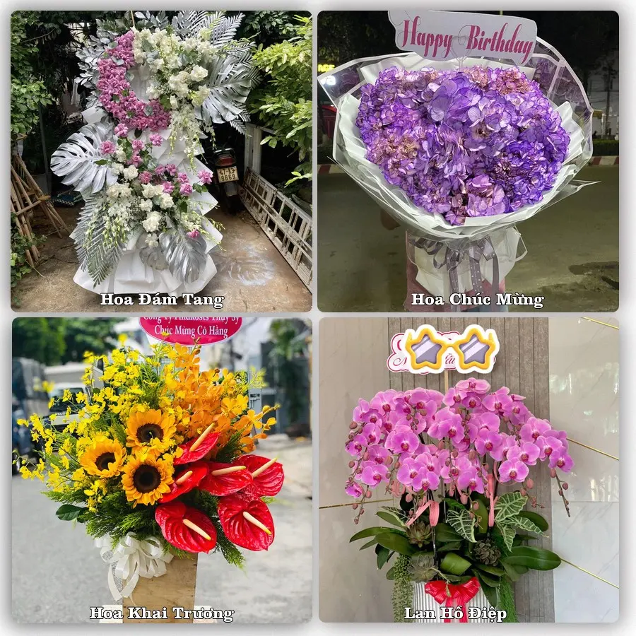 Mẫu hoa phục vụ nhu cầu đặt hoa tại Phường Đào Viên - Tỉnh Bắc Ninh