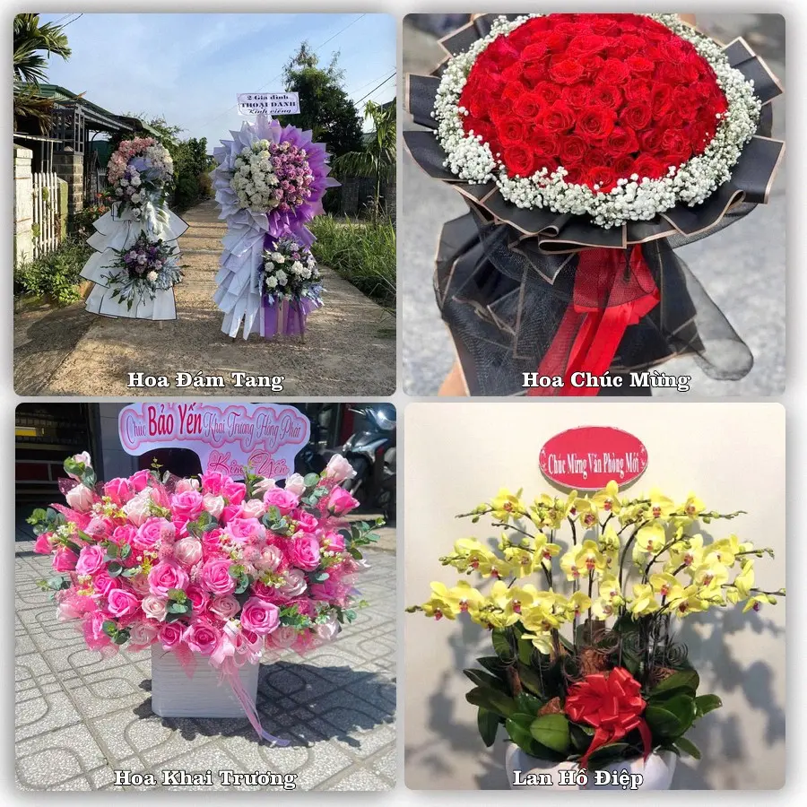 Mẫu hoa phục vụ nhu cầu đặt hoa tại Phường Nhân Hòa - Tỉnh Bắc Ninh
