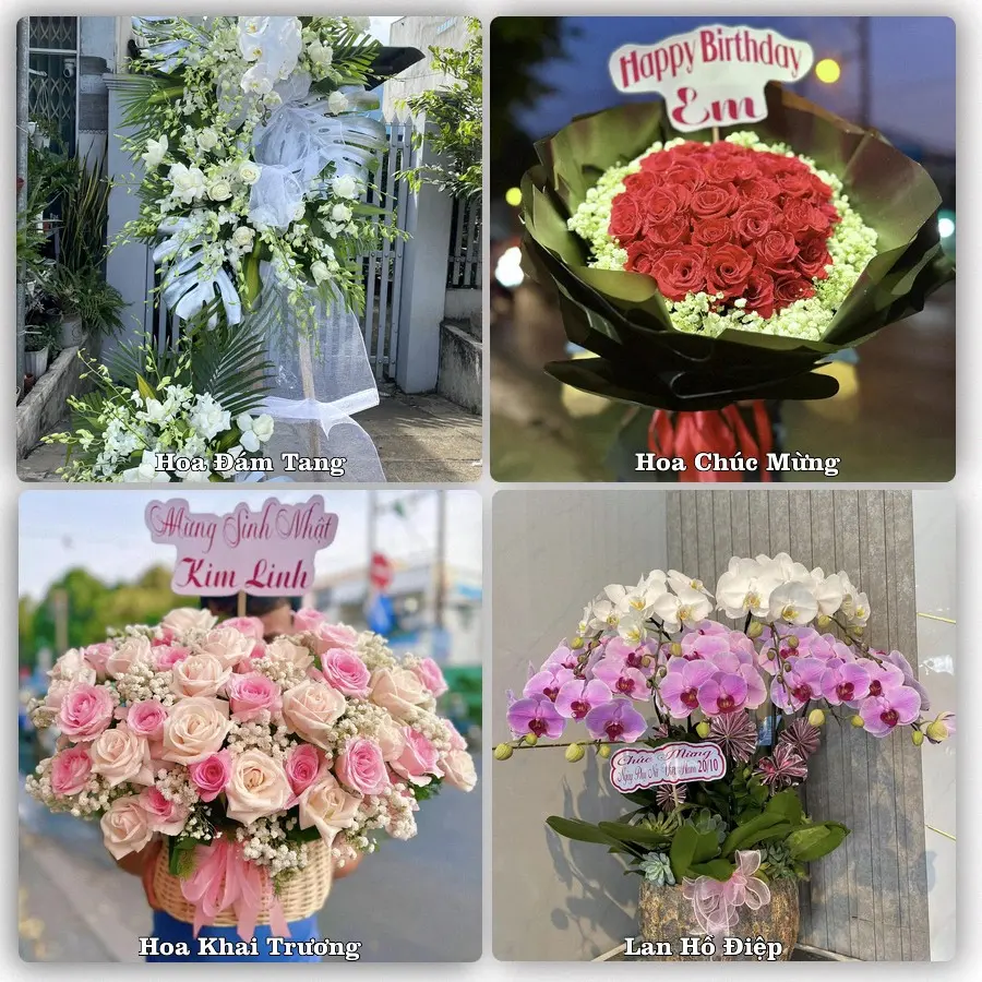 Mẫu hoa phục vụ nhu cầu đặt hoa tại Xã Tân Đông - Tỉnh Đồng Tháp