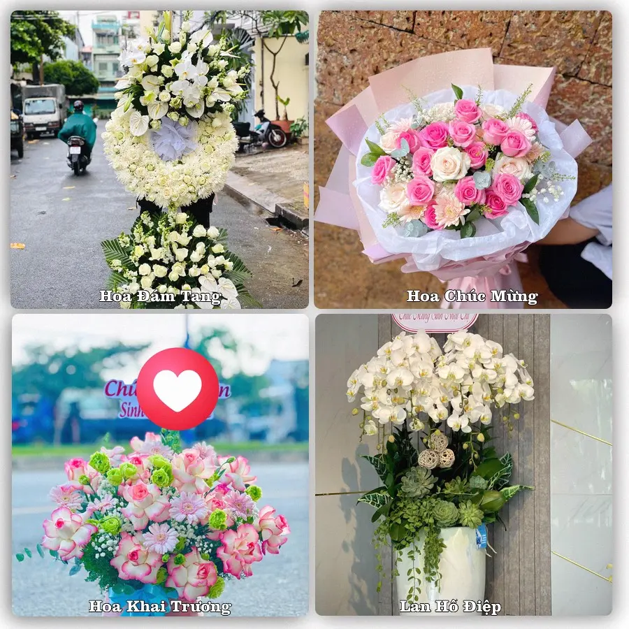Mẫu hoa phục vụ nhu cầu đặt hoa tại Phường Tây Tựu - Thành phố Hà Nội