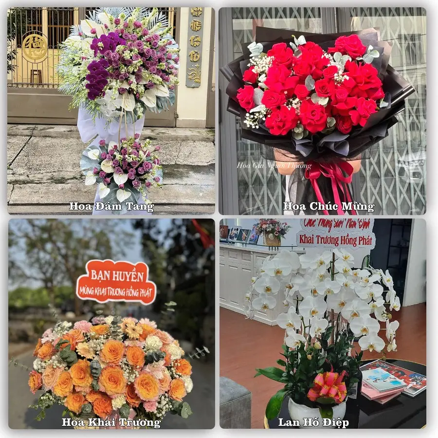 Mẫu hoa phục vụ nhu cầu đặt hoa tại Xã Vị Thanh 1 - Thành phố Cần Thơ