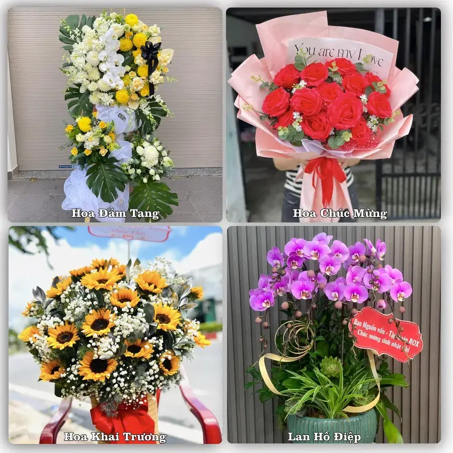Mẫu hoa phục vụ nhu cầu đặt hoa tại Xã Kép - Tỉnh Bắc Ninh