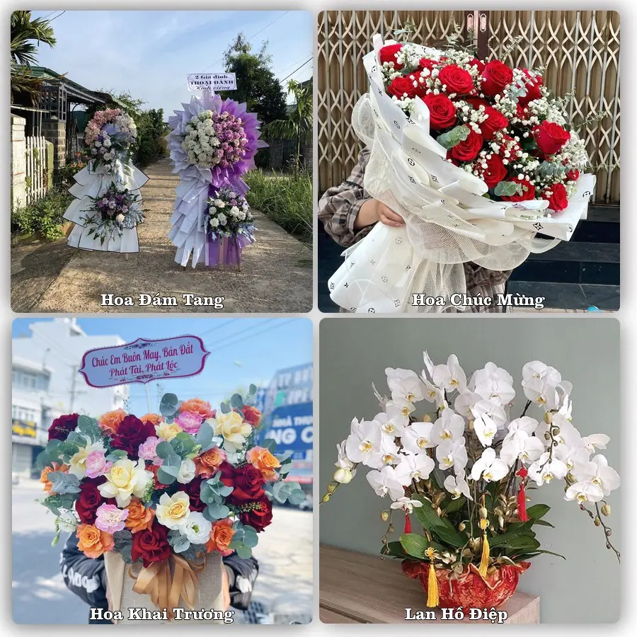 Mẫu hoa phục vụ nhu cầu đặt hoa tại Xã Tân Phú - Tỉnh Đồng Nai