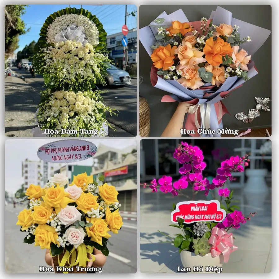 Mẫu hoa phục vụ nhu cầu đặt hoa tại Phường Phước Hội - Tỉnh Lâm Đồng