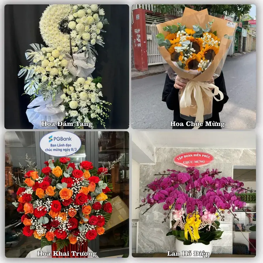 Đặt hoa tại Xã Hiệp Hoà, Bắc Ninh – giao tận nơi, duyệt mẫu trước