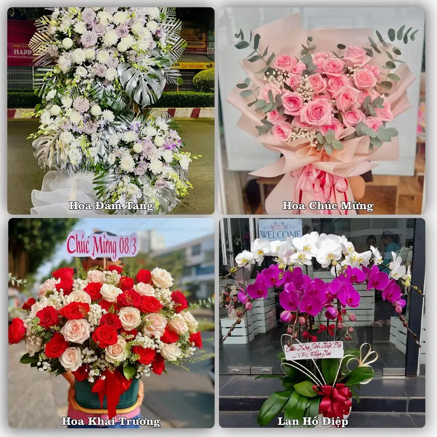 Mẫu hoa phục vụ nhu cầu đặt hoa tại Phường Thới Long - Thành phố Cần Thơ