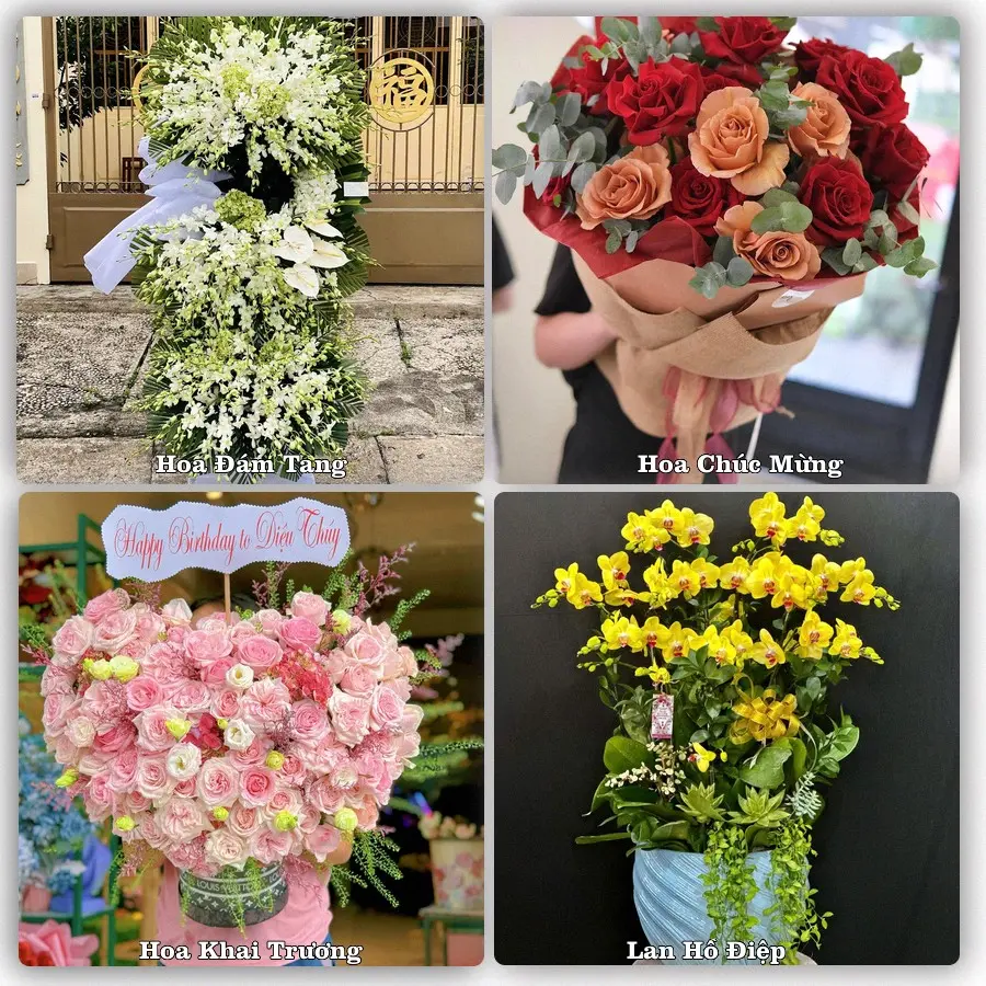 Mẫu hoa phục vụ nhu cầu đặt hoa tại Xã Nam Trực - Tỉnh Ninh Bình