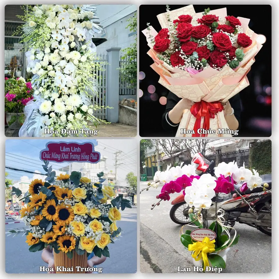 Mẫu hoa phục vụ nhu cầu đặt hoa tại Phường Bảo Vinh - Tỉnh Đồng Nai