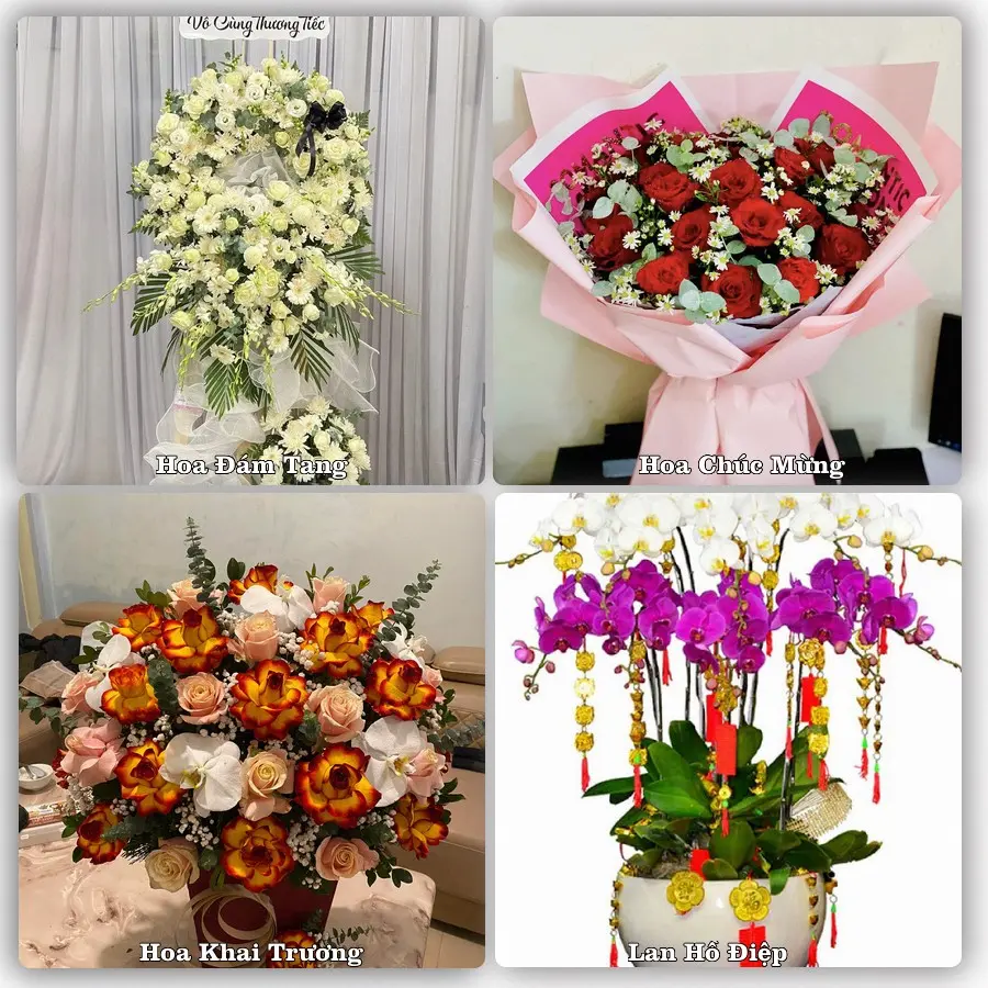 Mẫu hoa phục vụ nhu cầu đặt hoa tại Phường Hồng Quang - Tỉnh Ninh Bình