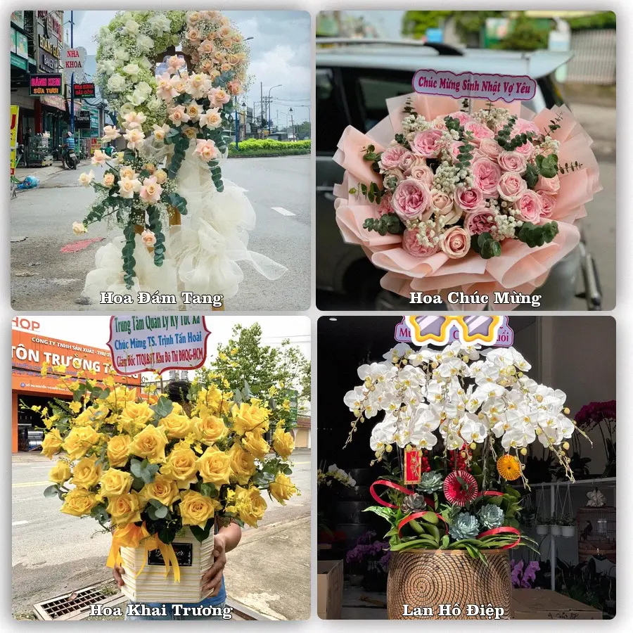 Mẫu hoa phục vụ nhu cầu đặt hoa tại Phường Trần Hưng Đạo - Tỉnh Hưng Yên
