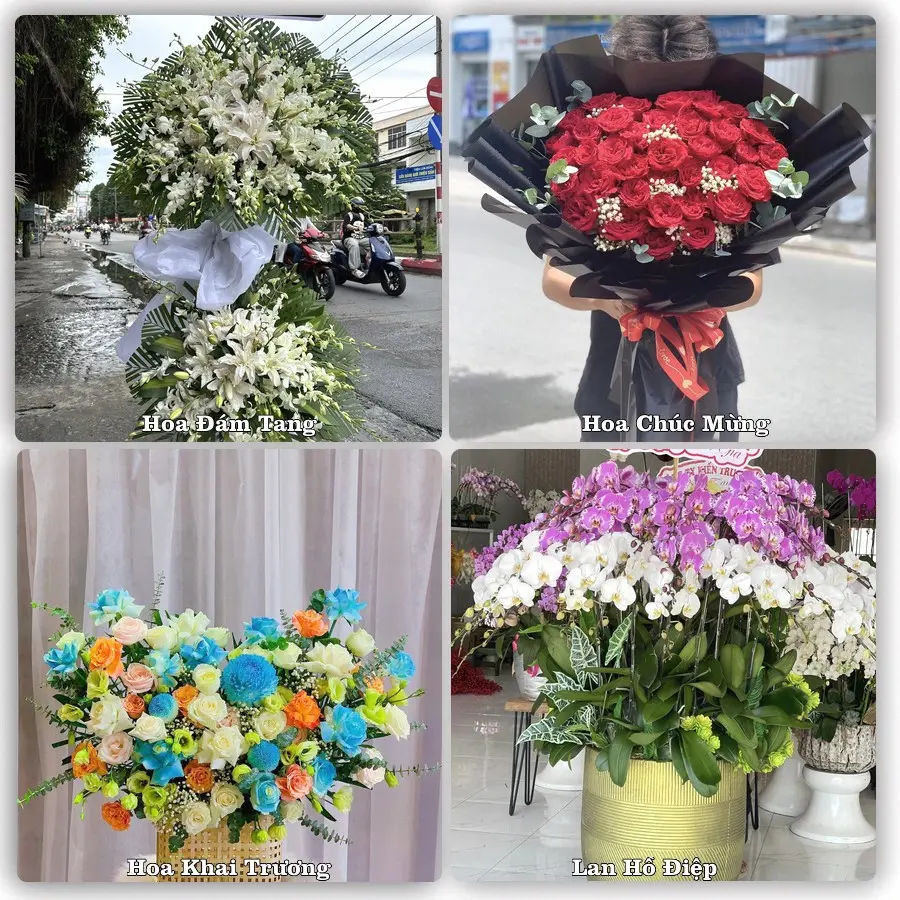 Mẫu hoa phục vụ nhu cầu đặt hoa tại Xã Vĩnh Thạnh Trung - Tỉnh An Giang