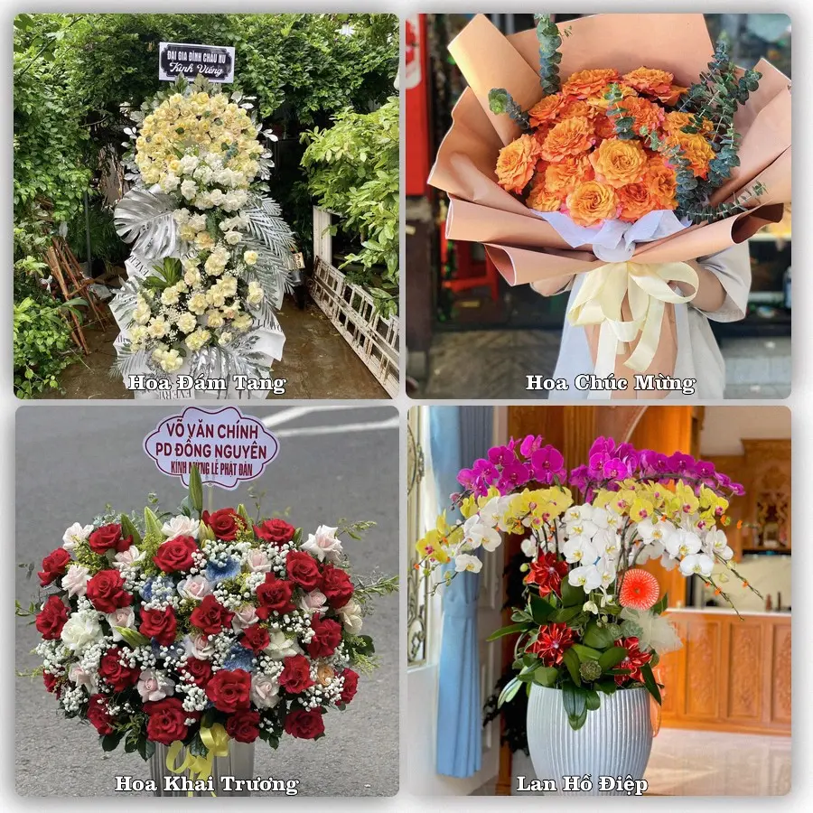 Mẫu hoa phục vụ nhu cầu đặt hoa tại Xã Liên Hương - Tỉnh Lâm Đồng