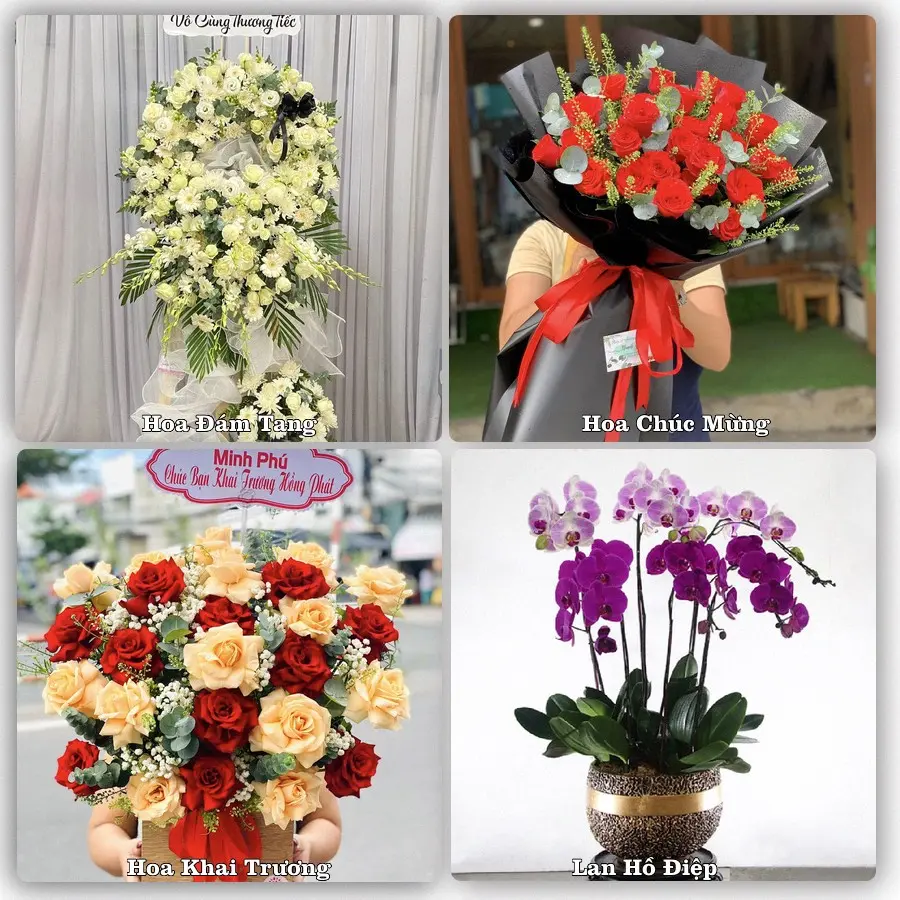 Mẫu hoa phục vụ nhu cầu đặt hoa tại Phường Trí Quả - Tỉnh Bắc Ninh