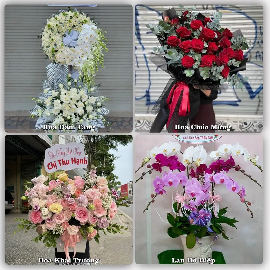 Mẫu hoa phục vụ nhu cầu đặt hoa tại Phường Bình Minh - Tỉnh Tây Ninh