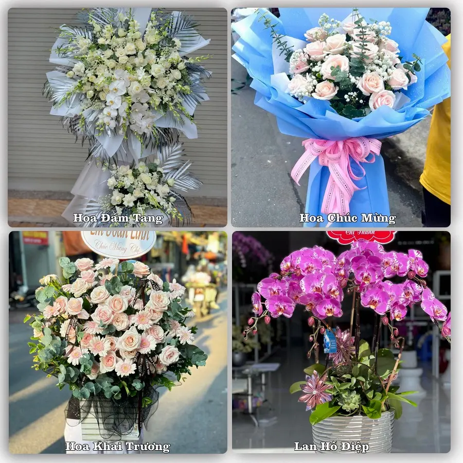 Mẫu hoa phục vụ nhu cầu đặt hoa tại Phường Long Phước - Thành phố Hồ Chí Minh