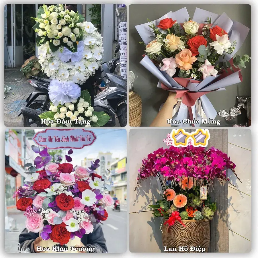 Mẫu hoa phục vụ nhu cầu đặt hoa tại Xã Mỹ Lệ - Tỉnh Tây Ninh