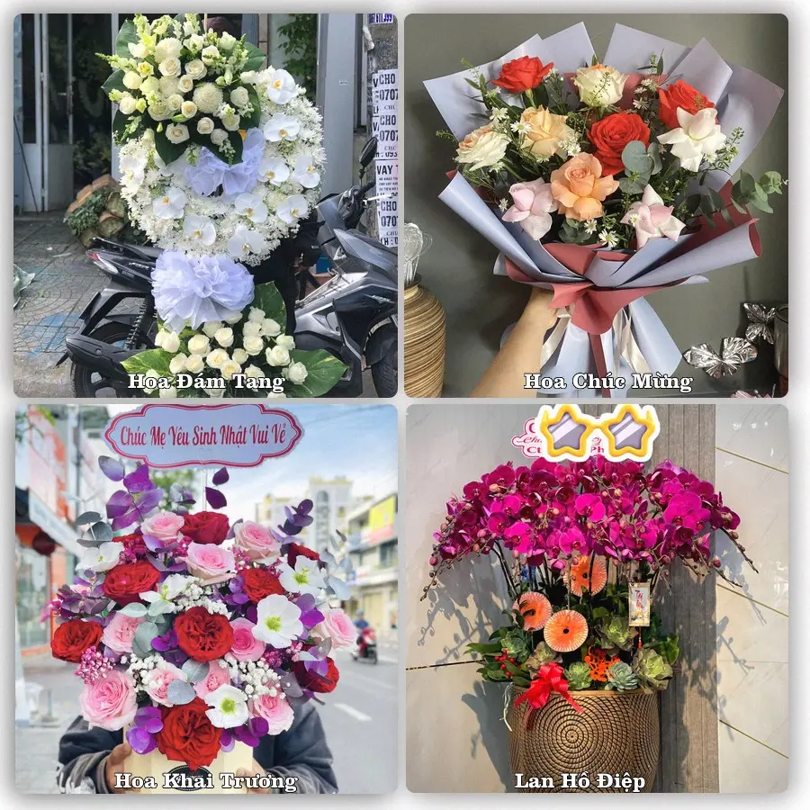 Mẫu hoa phục vụ nhu cầu đặt hoa tại Xã Mỹ Lệ - Tỉnh Tây Ninh