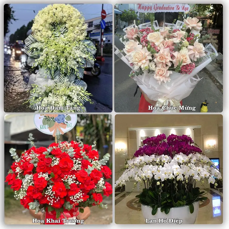 Mẫu hoa phục vụ nhu cầu đặt hoa tại Phường Nam Sơn - Tỉnh Bắc Ninh