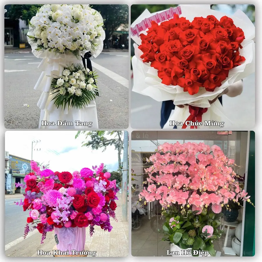 Mẫu hoa phục vụ nhu cầu đặt hoa tại Phường Trung Thành - Tỉnh Thái Nguyên