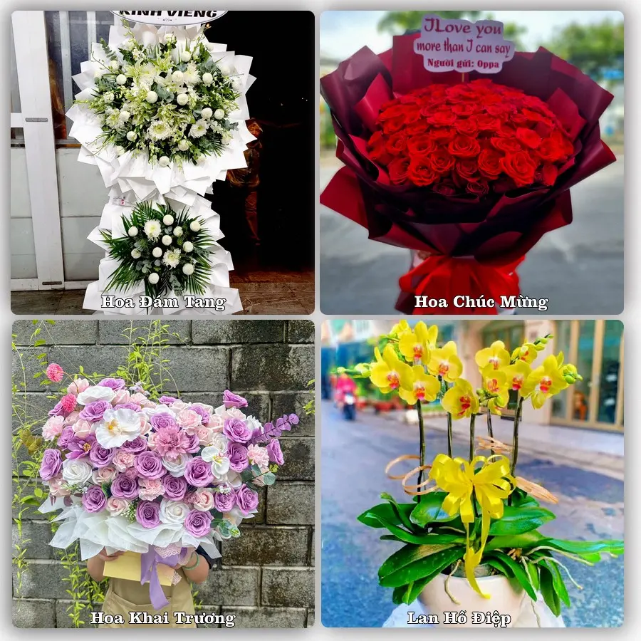 Mẫu hoa phục vụ nhu cầu đặt hoa tại Xã Phú Bình - Tỉnh Thái Nguyên