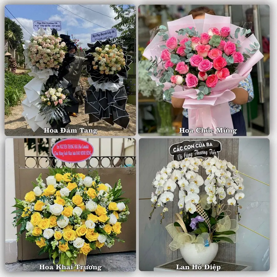 Mẫu hoa phục vụ nhu cầu đặt hoa tại Phường Tân Châu - Tỉnh An Giang