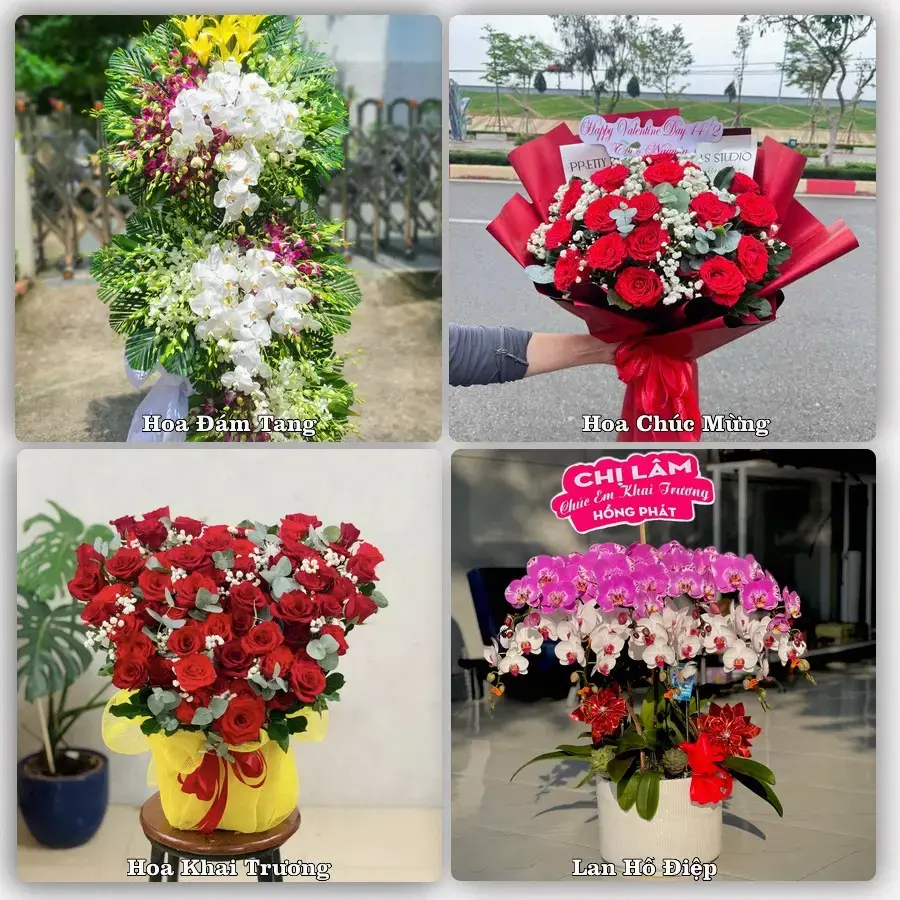 Mẫu hoa phục vụ nhu cầu đặt hoa tại Phường Cao Xanh - Tỉnh Quảng Ninh