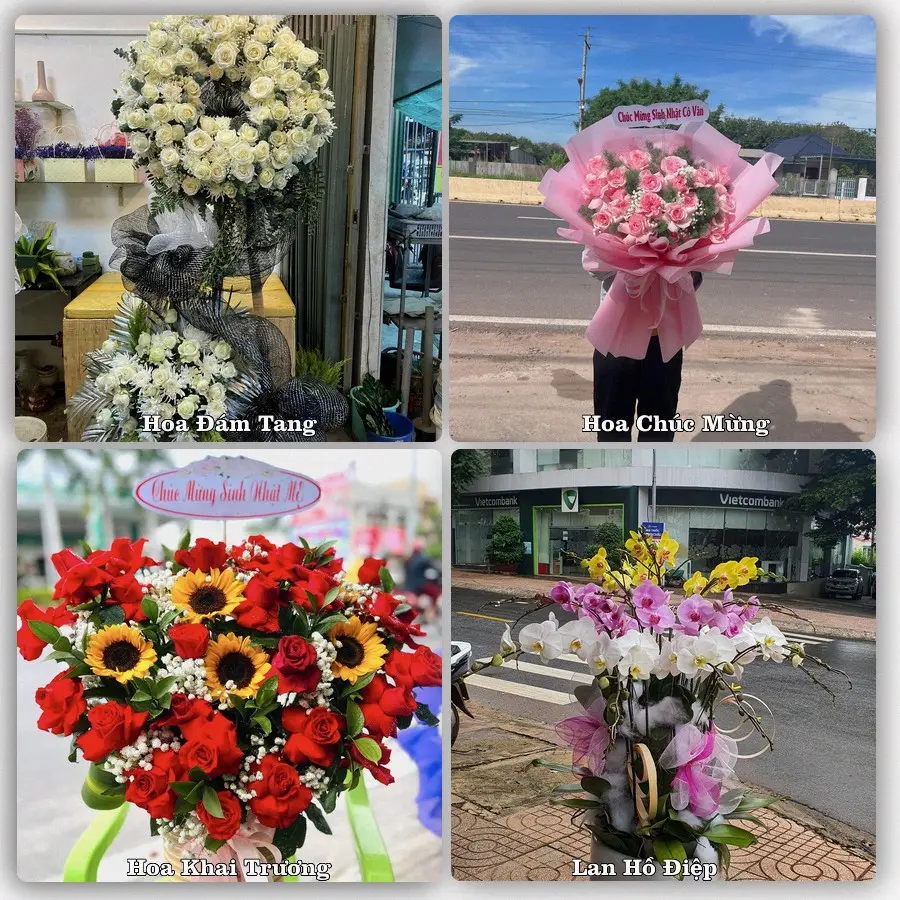Mẫu hoa phục vụ nhu cầu đặt hoa tại Phường Phú An - Thành phố Hồ Chí Minh