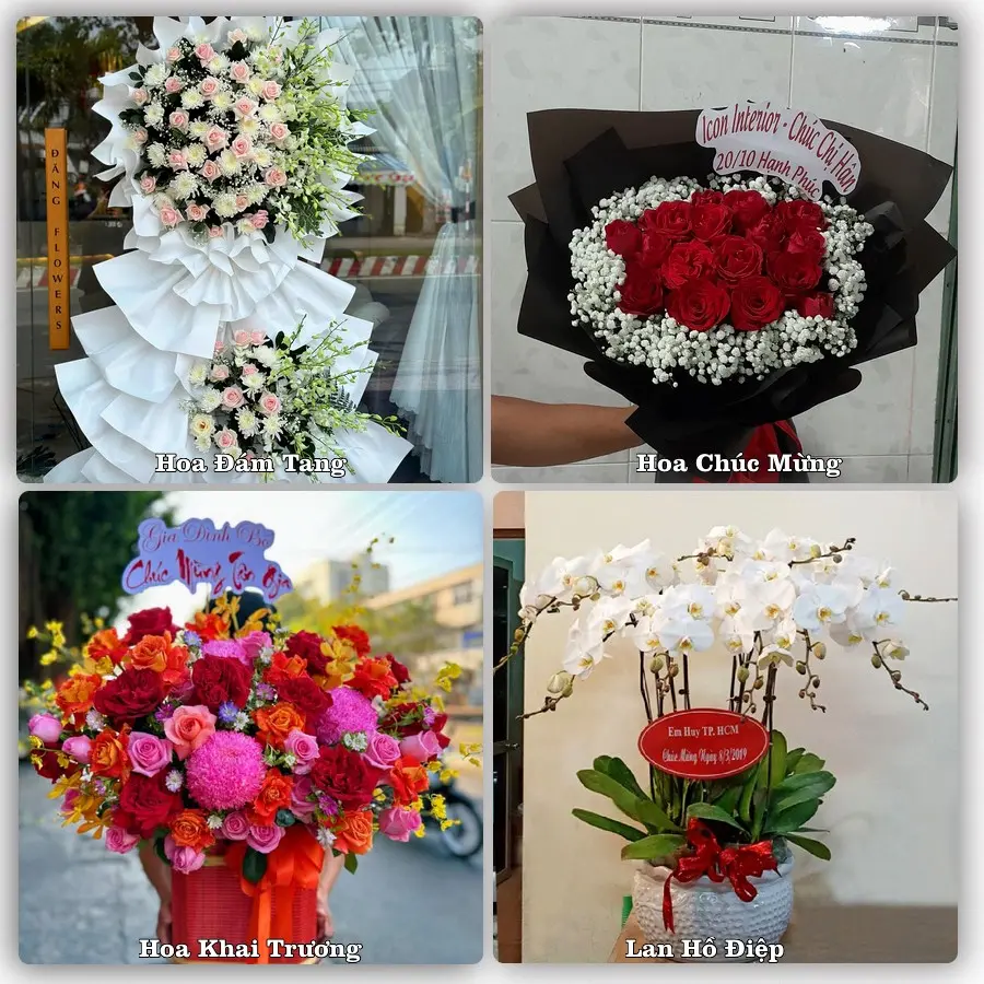 Mẫu hoa phục vụ nhu cầu đặt hoa tại Xã Đông Hưng - Tỉnh Hưng Yên
