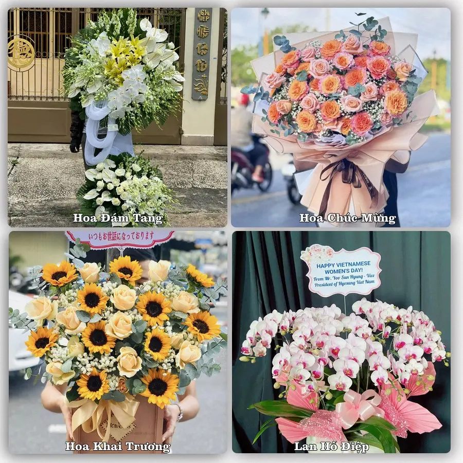 Mẫu hoa phục vụ nhu cầu đặt hoa tại Xã Thới Lai - Thành phố Cần Thơ