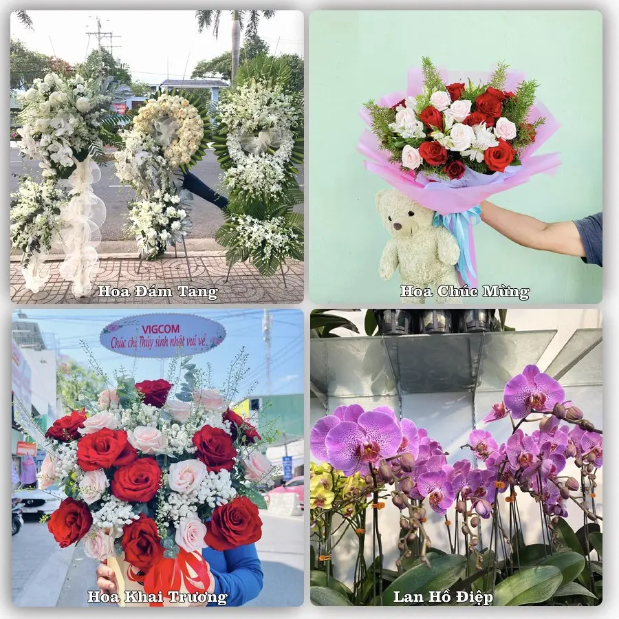 Mẫu hoa phục vụ nhu cầu đặt hoa tại Phường Cửa Ông - Tỉnh Quảng Ninh