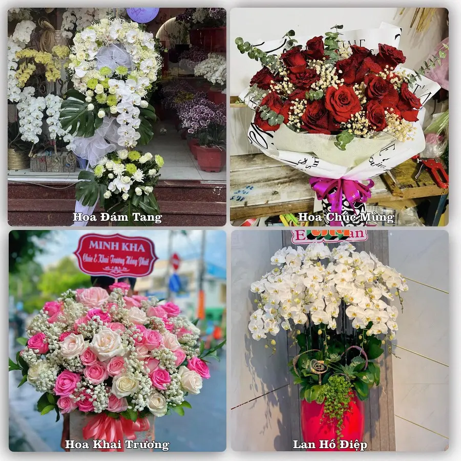 Mẫu hoa phục vụ nhu cầu đặt hoa tại Phường Điện Bàn - Thành phố Đà Nẵng