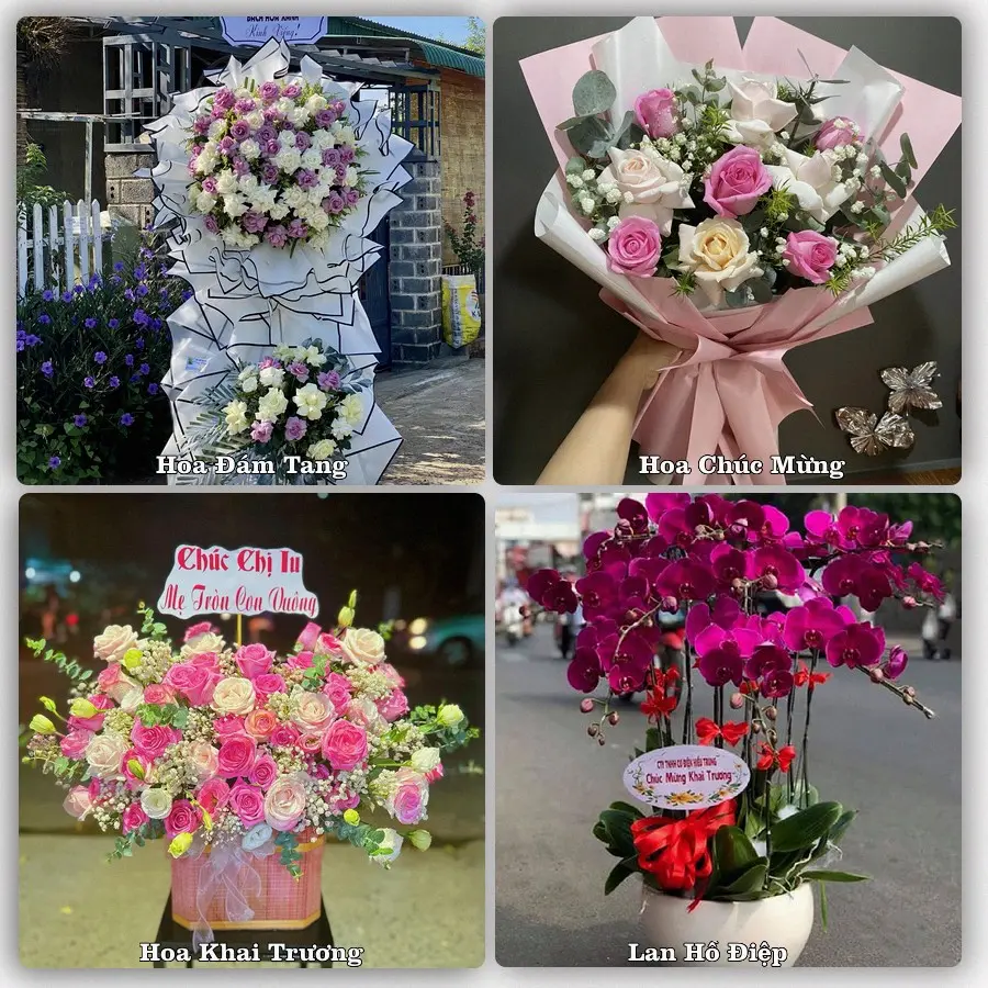 Mẫu hoa tươi dành cho khách đặt hoa tại A Lưới